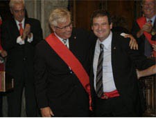 Jordi Hereu y Joan Clos