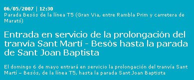 Prolongación Tram Barcelona