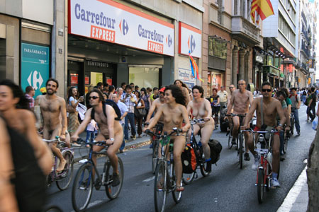 Nudismo en Ramblas